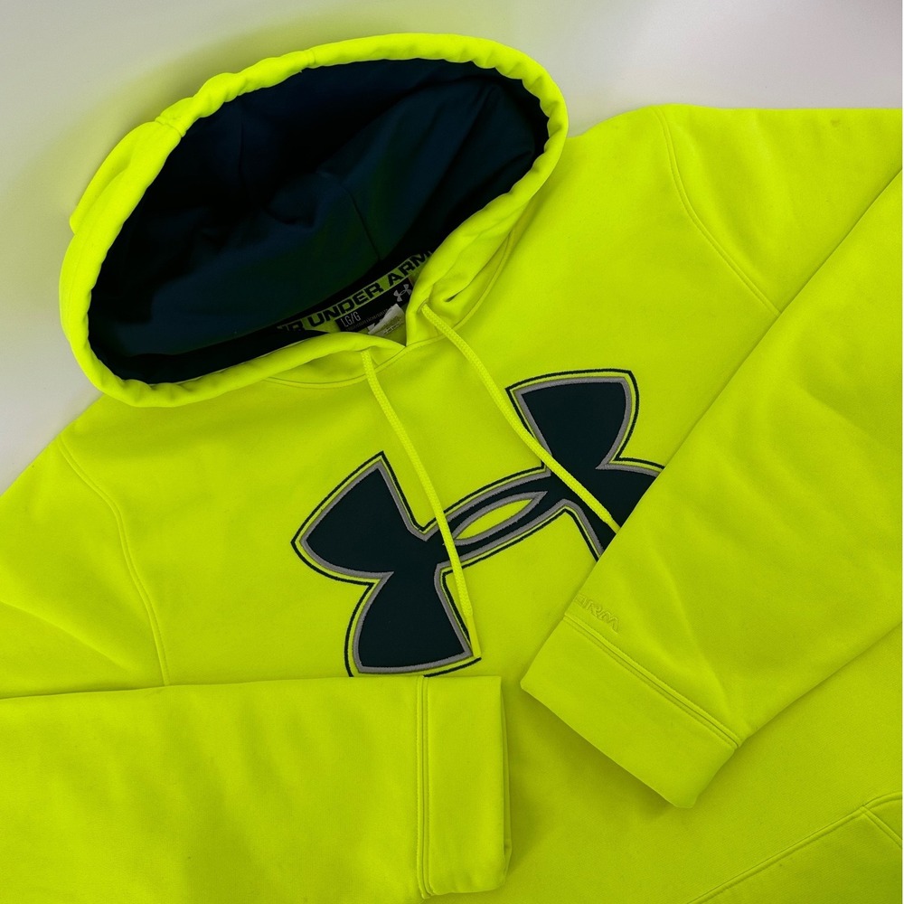 Under Armour Storm Hoodie Neon Yellow Polyester Large Mens